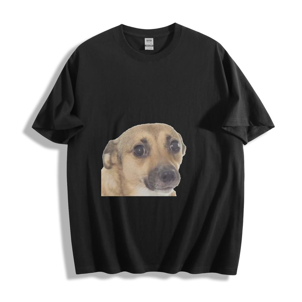 Surprised Pup T-Shirt - Funny Dog Face Design Unisex Tee