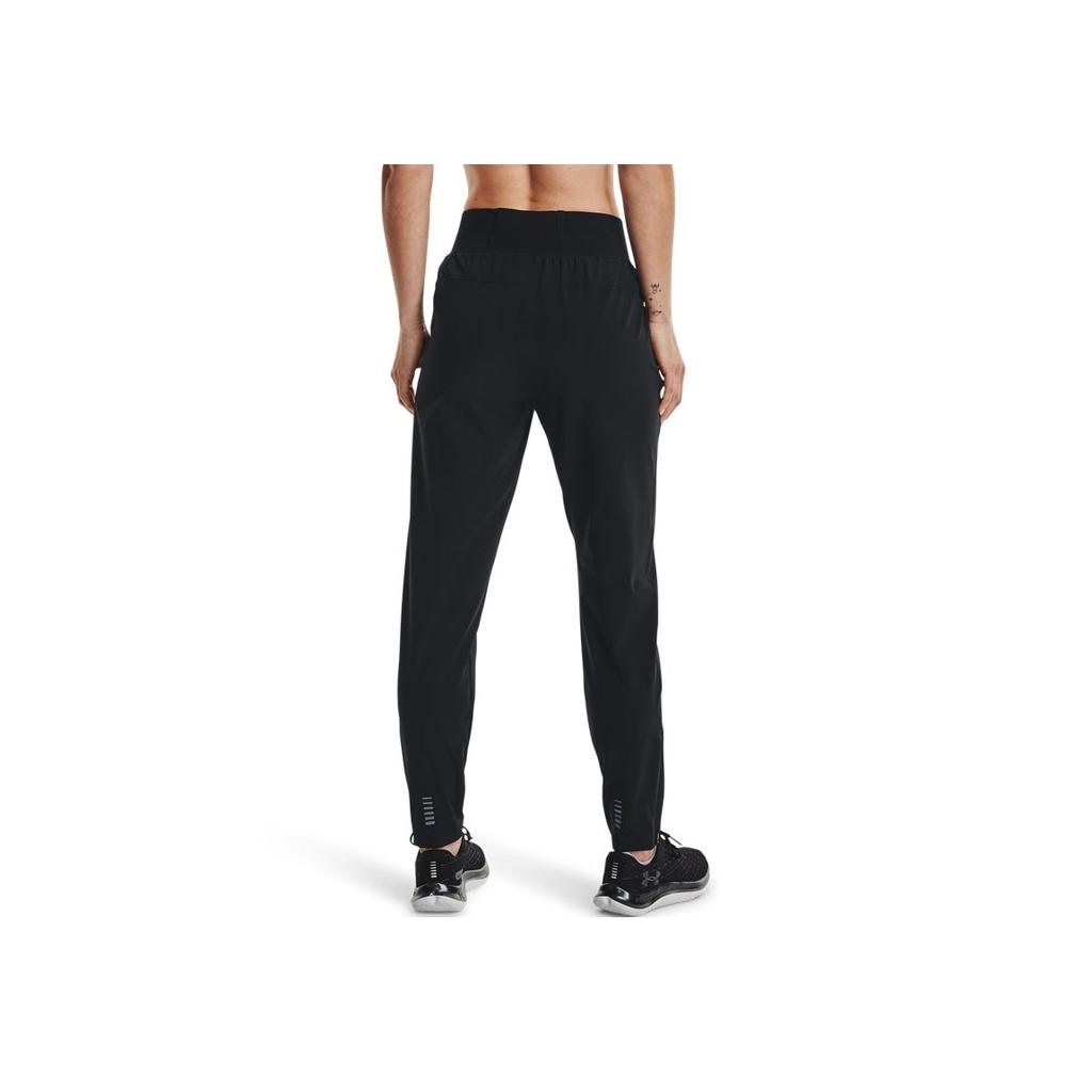 Under Armour Беговые повседневные однотонные длинные брюки женские низы черные 1365648-001