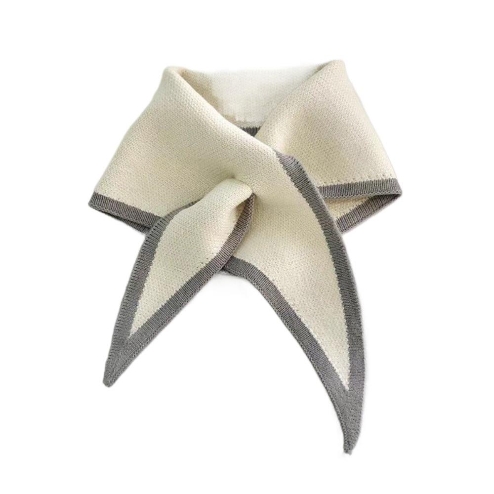 Triangle Cross Scarves Windproof False Collar Sweet Cross Neckerchief  Girl