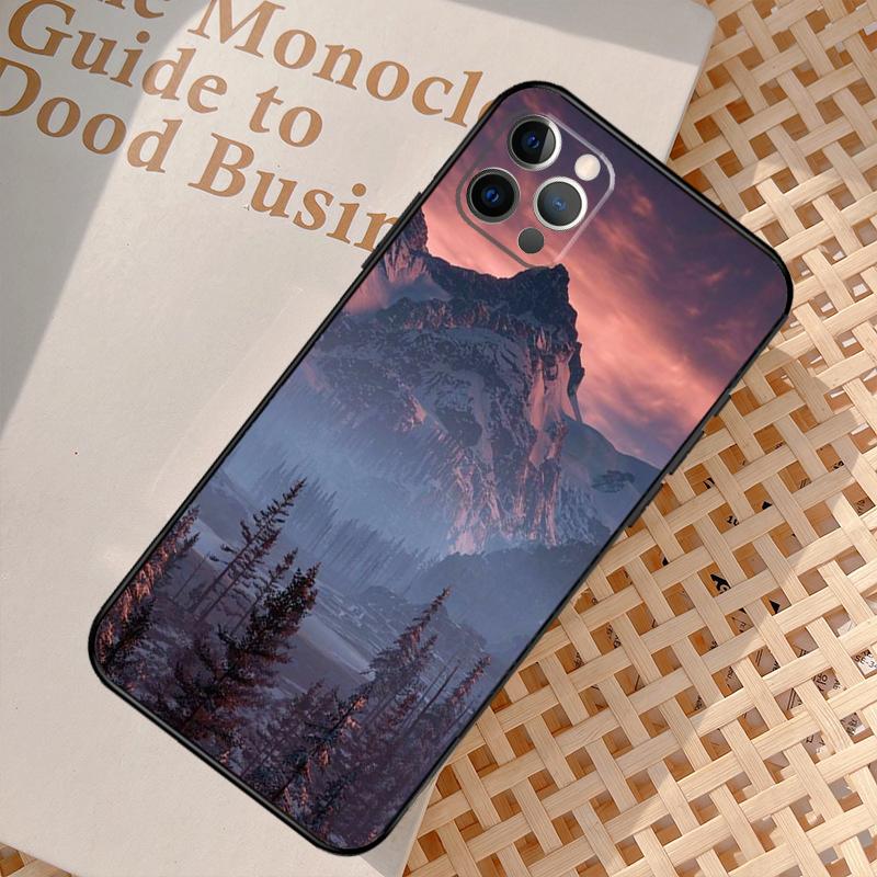 Mountain Peak Forest Phone Case For iPhone 17 Air 16 14 13 12 11 15 Pro Max 12 13 mini 15 16 Plus 16e Cover Coque