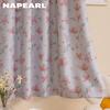 1PC NAPEARL 70-80% Cartoon Cherry Blossom Pattern Printed Curtains for Bedroom Living Room Home Decor