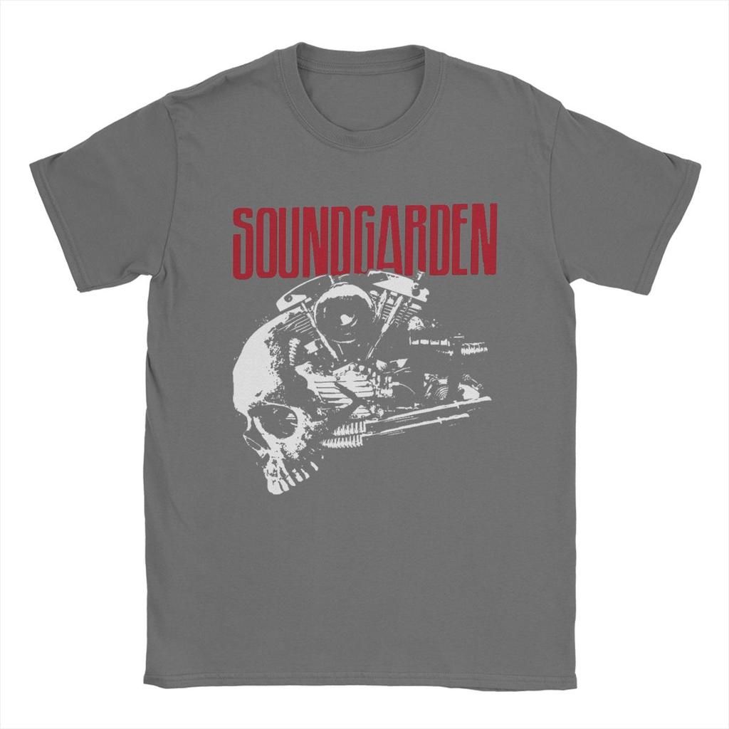 Мужская футболка Band Soundgardens Хлопковые топы Повседневные футболки с коротким рукавом и круглым вырезом Подарок на день рождения Футболки