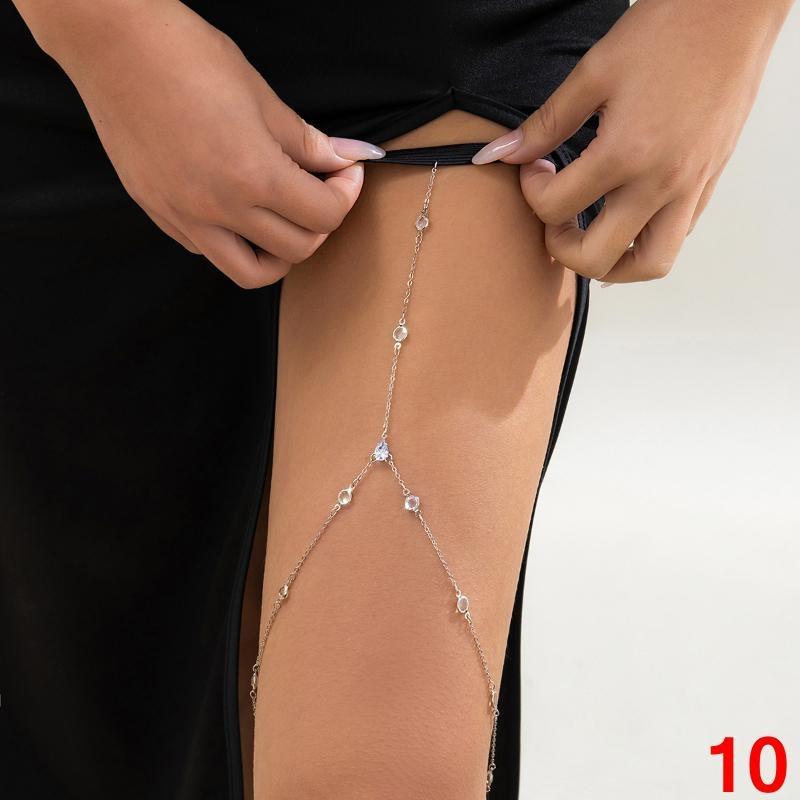 Сексуальная многослойная цепочка с жемчугом и кисточками для женщин, простая регулируемая эластичная цепочка на бедро, пляжные украшения для тела