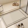 Simple Bathroom Floor Mat Bathroom Absorbent Mat Diatom Mud Toilet Door Carpet Entry Door Anti-slip Soft Foot Mat