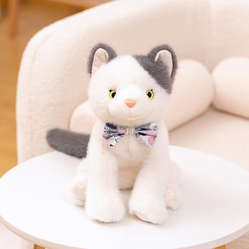 Fluffy Realistic Plush Cat Toys Soft Cat Plush Shoulder Bag Soft Cat Stuffed Toy Children Girl