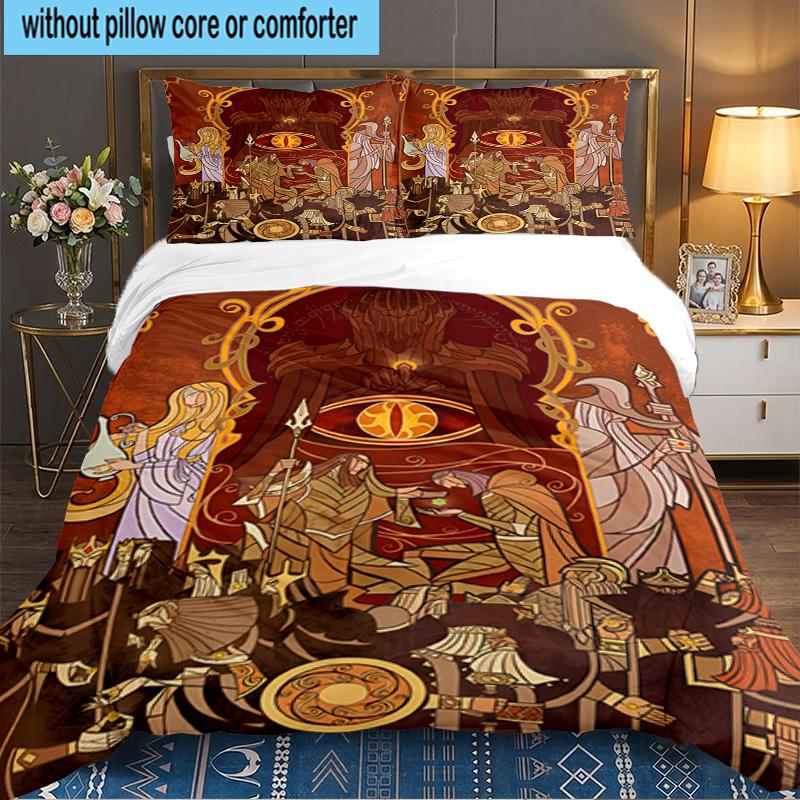 Dragon's Fiery Dance Lord 3pcs Bedding Set,Including 1pc Duvet Cover And 2pcs Pillowcases Perfect Gift for Christmas,Ideal for Bedroom, Dormitory