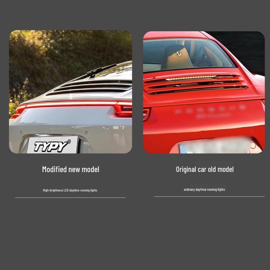 Светодиодный сквозной задний фонарь в сборе для Porsche 911 (2016-2018) - Модифицированный дневной ходовой огонь