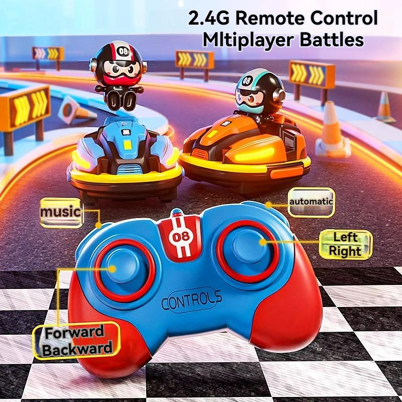 RC Battle Bumper Car Toy для малышей, мальчиков и девочек, катапультный робот, картинг, музыка, свет, RC Battle Game для детей, семейные сражения