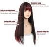 WTB Pick And Dye Длинный прямой синтетический парик женский красный и черный Pick And Dye Y2K Spice Girl Lolita Длинный прямой парик