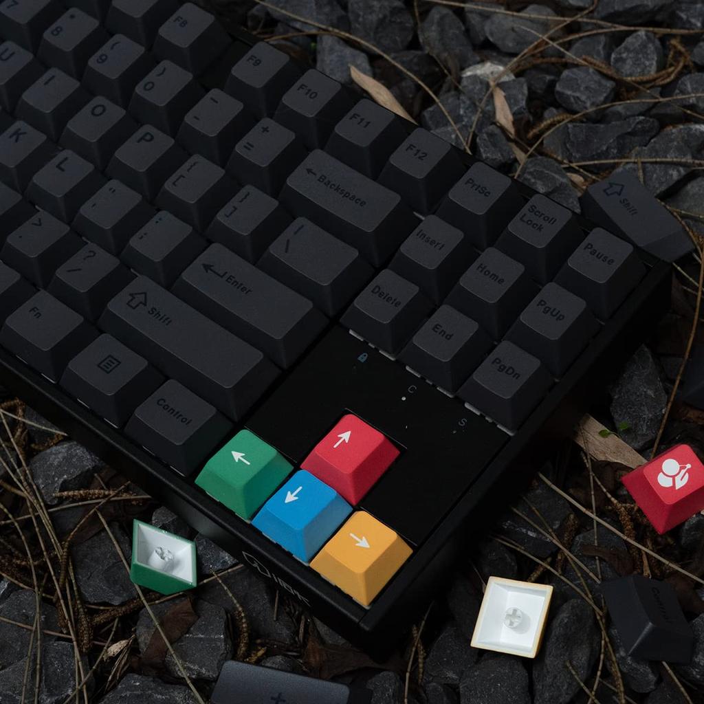 Mintcaps PBT Grey Keycaps Cherry Profile Retro Dyesub Keycap Set 130 Keys Custom Keycaps for Cherry Gateron MX Switches Mechanical Gaming Gear