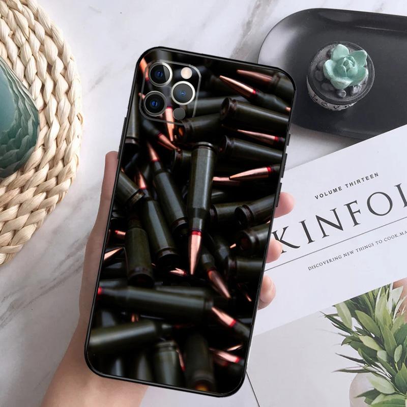 Чехол для телефона с коллажем из военных пуль для iPhone 16 15 14 13 12 11 Pro Max 12 13 Mini 7 8 16 Plus X XR XS Max