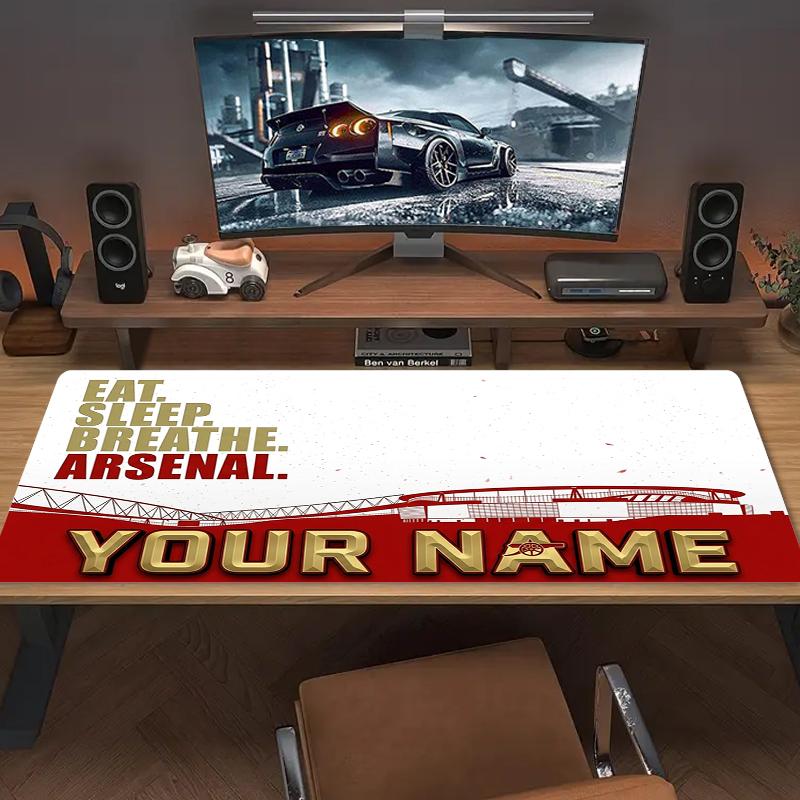 Custom Name Arsenal ARSENAL Mouse Pad Large Gaming Table Cushion Non-slip Laptop Tablet Big Mousepad XXL Mat Mini PC Playmat With Lock edge_XIA
