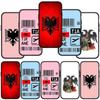Чехол для телефона Samsung Galaxy S25 S24 S23 iPhone 16 15 Xiaomi Redmi Note 14 13 12 16E X 8 11 Pro Max OPPO Moto Huawei A15 Албания албанский флаг чехол
