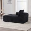 Cozy corduroy recliner, sofa - no assembly required, soft, with back cushion, side storage pocket for remote control and phone, drink holder.