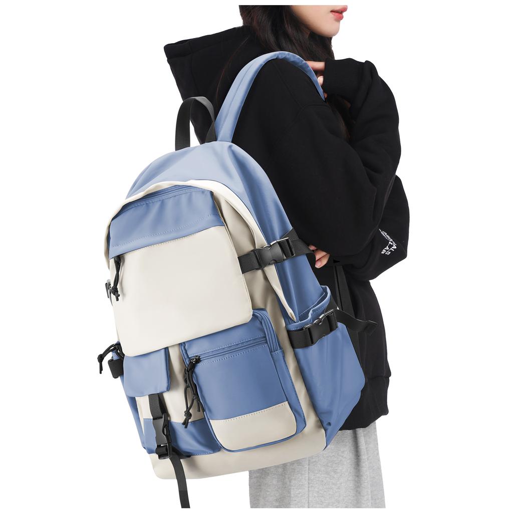 School Backpack For Girls Canvas Bag Waterproof Trendy Travel Bag Casual Daypack Bookbag Kawaii Children'S Backpack Schoolbag