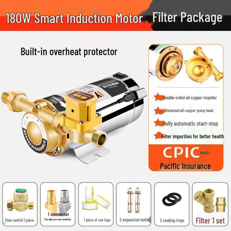 220V Silent Automatic Water Booster Pump for Solar Heaters