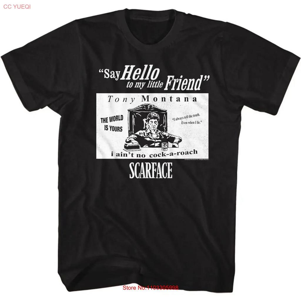 Scarface Sf Quotes Black Adult T Shirt Vintage Slightly Fashion Soft Stretched Streetwear Stylish Comfortable