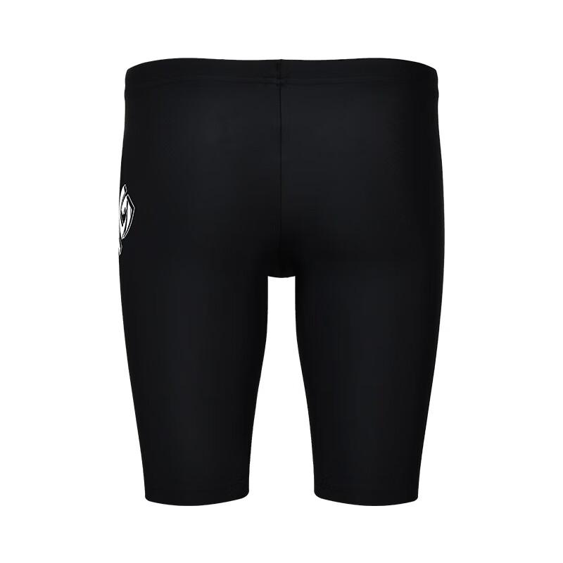 Li-Ning Быстросохнущие облегающие шорты для плавания длиной до колена с буквенным принтом, мужские купальные костюмы, черные L-ASLT087-11