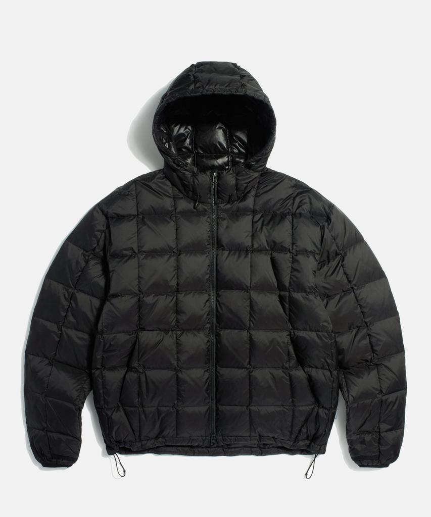Espionage Hooded Light Down Jacket Black