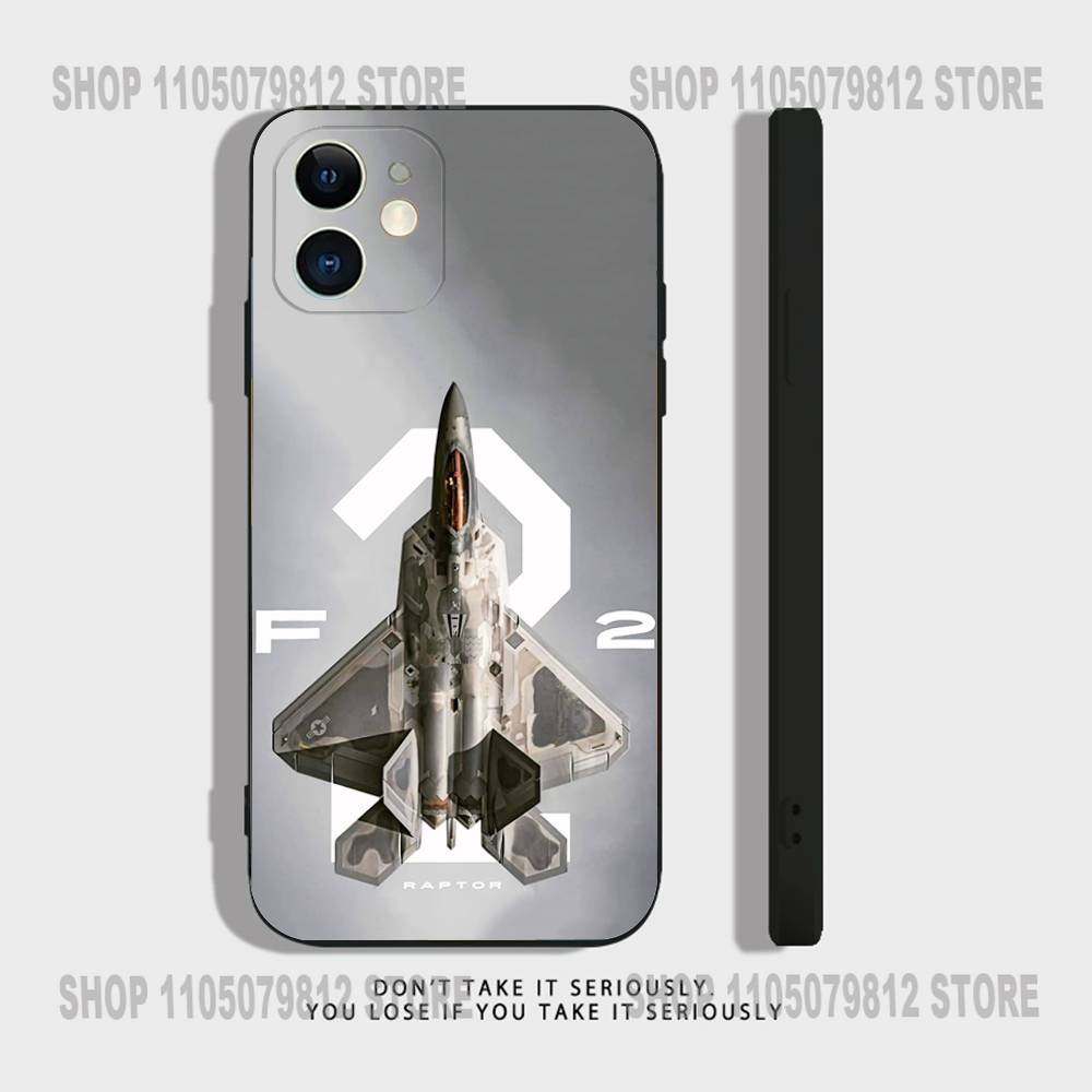 Крутой чехол для телефона с изображением истребителя F-22 для пилота на iPhone 17 16,15,14,13,12,11,Pro,XS,Max,XR,Plus,Mini, Мягкий силикон, Черный, Ударопрочный