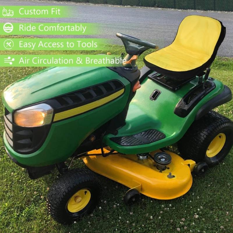LP92334 Adjustable Tractor Cushioned Seat Cover Waterproof Comfortable Wearresistant Supportive for Extended Farming Use