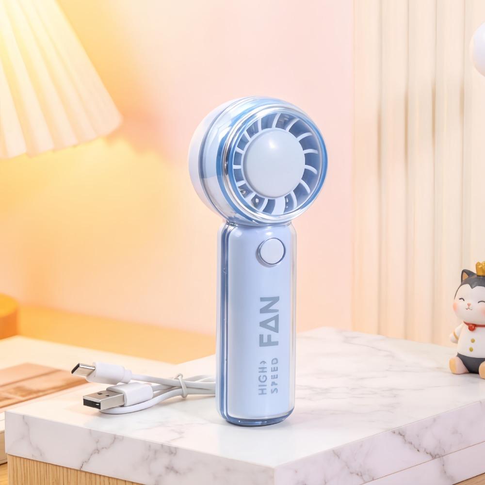 3 Wind Speeds USB Rechargeable Fan Rechargeable Cooling Fan Mini Handheld Fan Outdoor Activities