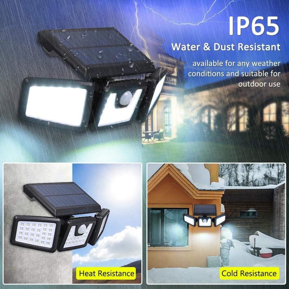 Tomshin-e Solar Security Light Outdoor Motion Sensor Ip65 Waterproof Outdoor Lights Solar Powered 360 Angle Adjustable