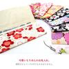 Кошелек Komon Kobo с дизайном цветущей сакуры, изготовленный из Nito Chirimen, японский эдо-комон 0203 (Темно-синий), Тонкий, Ткань, Киото, KOMONO, Узор,