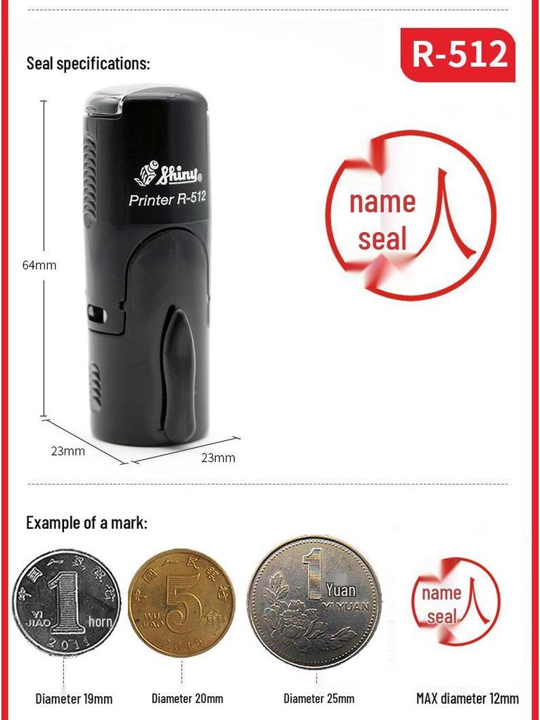 Персонализированная самонаборная печать для подписи с глянцевым покрытием