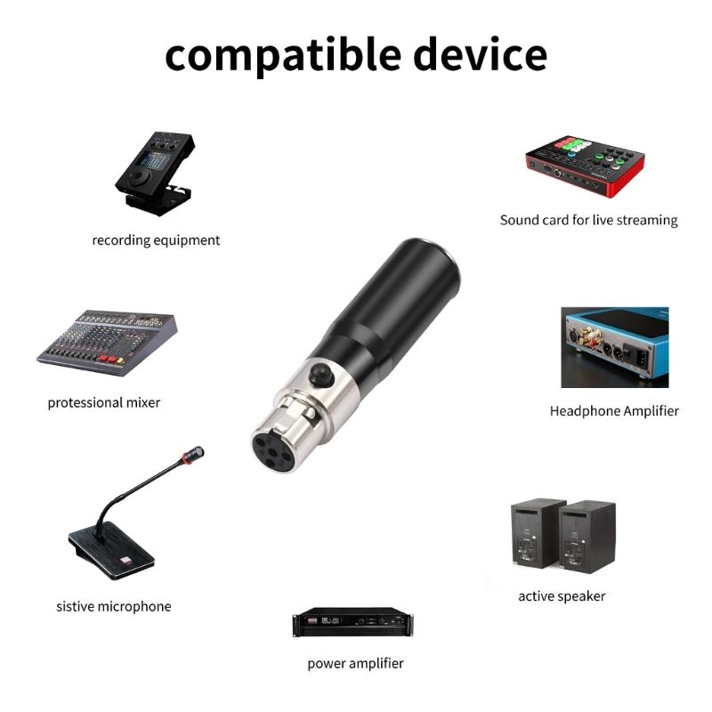 4-контактный XLR Female на 3-контактный Mini XLR Male Конвертер Мгновенное Подключение Простота Использования Для Звуковых Карт Камер Микрофонов