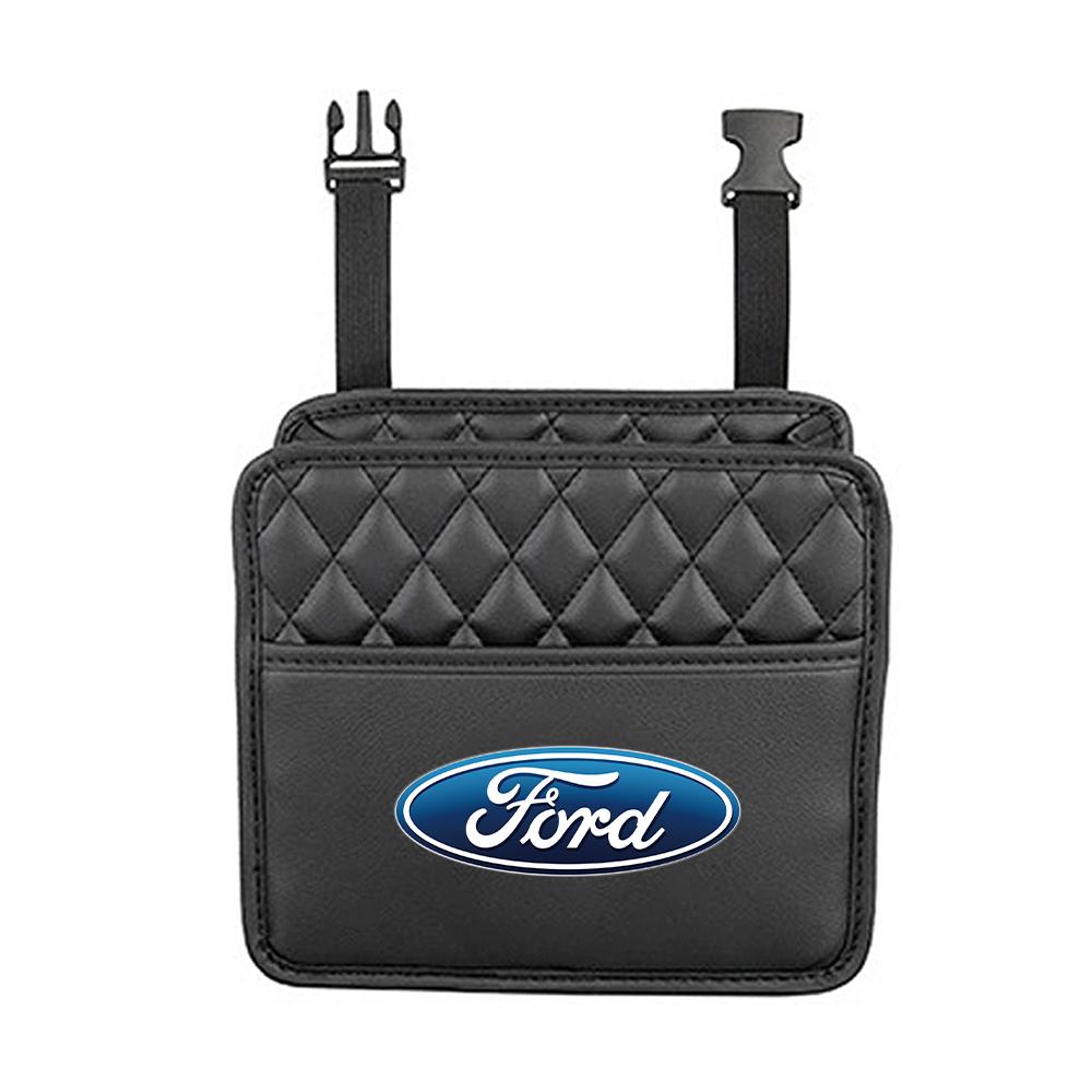 CMOC6 For Ford Mk7 Mustang Fiesta Mondeo Explorer Edge ST Racing Kuga Car Seat Back Storage Bag Tablet Phone Drink Snack Organizer Box