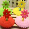 1Pc Sunflower Cup Lid Dustproof Reusable Silicone Drinking Cup Lid DIY Insulation Anti-dust Cup Cover Home Drinkware Cups Lid