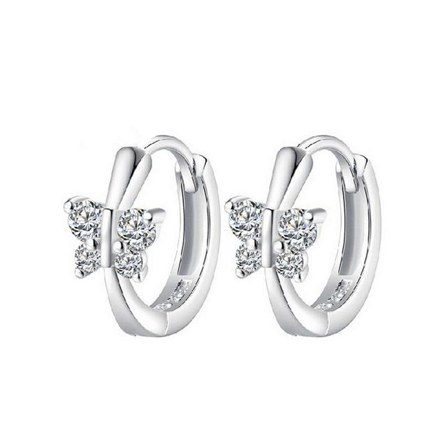 Гламурные двойные серьги-кольца из серебра 925 пробы для оригинальных гламурных ювелирных изделий своими руками