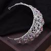Baroque Ab Crystal Wedding Crown Bridal Tiaras Headbands For Queen Bride Diadem Headdress Prom Hair Jewelry Ornaments
