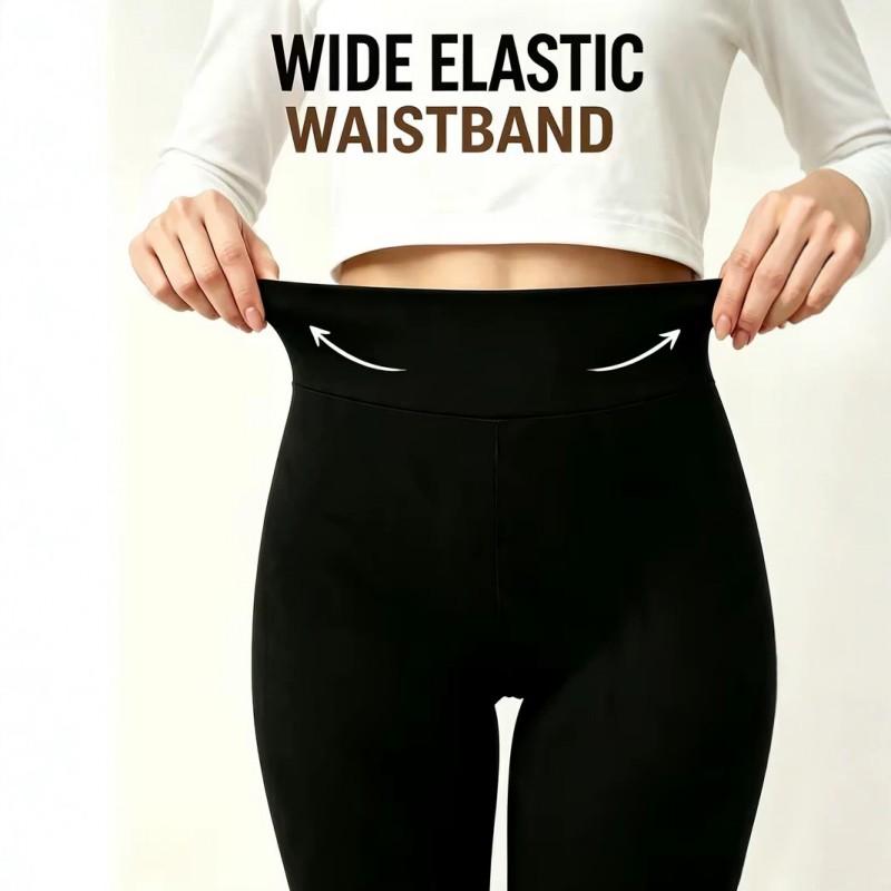 High Waist Thermal Leggings Women Stretchy Fleece Lined Slim Tummy Control Yoga Pants Winter