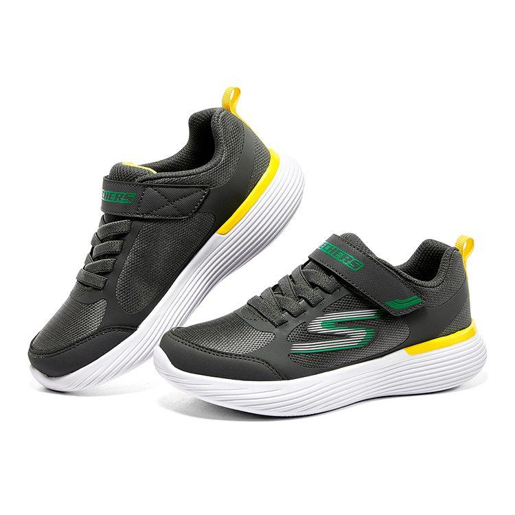 Skechers Go Run 400 V2 Низкие Детские Повседневные Кроссовки Серый Желтый 405104L-CCYL