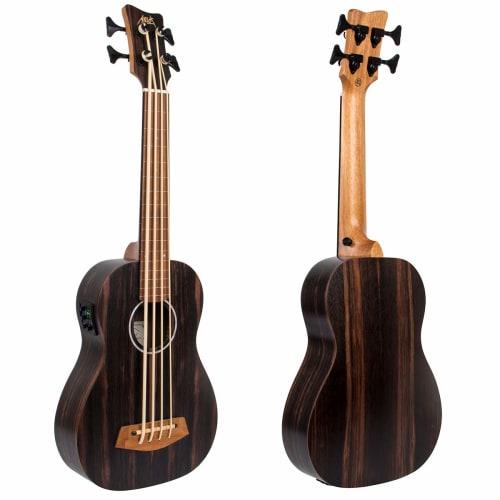 AKLOT Bass Ukulele, 30-inch EADG Bass Ukulele with Soft Case, Strap, and Picks (Ebony Brown)