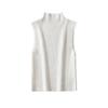 Vintage High Neck Sleeveless  Women Fashion Fitted Basic Ribbed Knit Tank Tops  Camis Chic Vest Top Plus Size