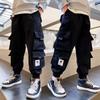 Spring and Autumn New Boys Casual Trousers Tide Loose Sweat Trousers Multi-pocket Work Trousers Slim Small Leg Trousers