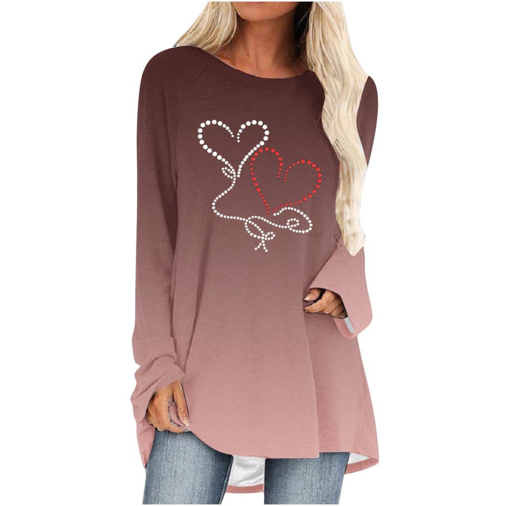 Принт Love 2024 женская весна и осень повседневная мода темпераментная мода утягивающая юбка с длинными рукавами WA1