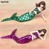 Doll Accessories KidsToy Mermaid Clothes For Barbie Doll Genuine Tail Bra + Doll Dress Clothes for 1/6 Barbie Doll  DIY Toy
