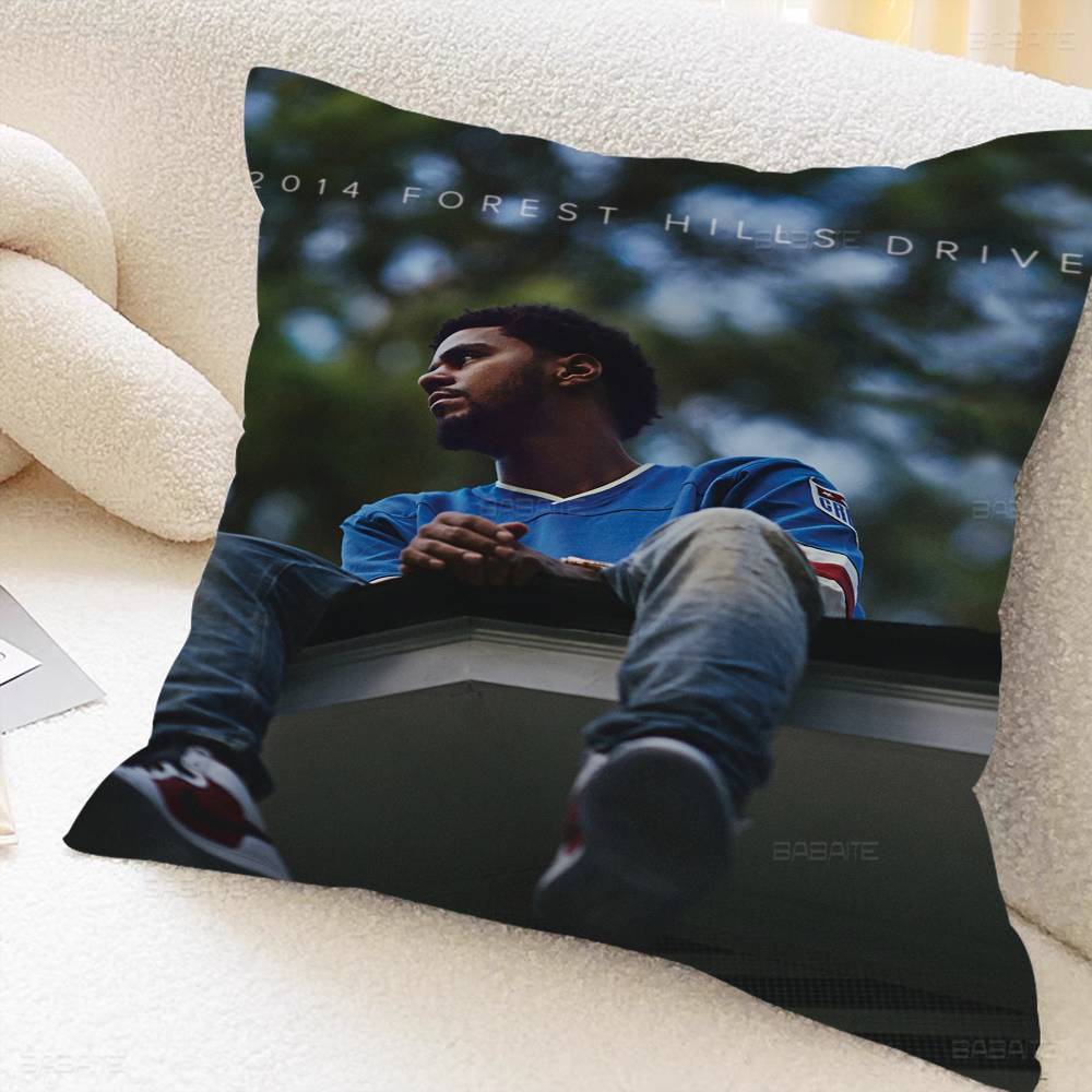Singer J.Cole Music Album Stitch Lucky Dragon Pillow Cover Sofa Cushion Cover Home Room Decoration Children Gift