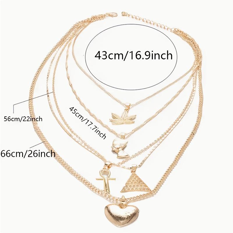 Ожерелье из кленового листа, кулон «Любовь», преувеличенная черная королева, женская модная бижутерия, пирамидальная ключичная цепочка, египетский фараон, многослойные изящные украшения