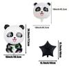 5-Piece Set of Panda Head and Five-Pointed Star Aluminum Foil Balloons, Suitable for Birthday Parties, Panda-Themed Birthday Party Decorations