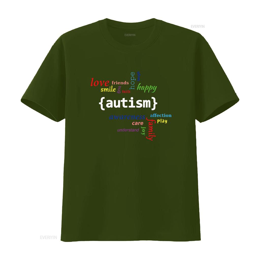Autism T Shirt Awareness for Kids vintage Washed Breathable Unisex Stretched fashion Slightly Comfortable Casual streetwear