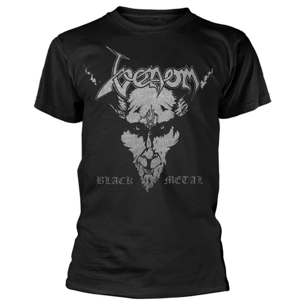 100% хлопок ТОПЫ УНИСЕКС ФУТБОЛКИ МУЖСКИЕ ЖЕНСКИЕ Футболка Venom Black Metal Официальная футболка рок-группы Футболка
