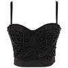 Underwear Pearl Halter Vest Women's Bra Tide Beautiful Back Navel Sexy Short Section Bustier Tops