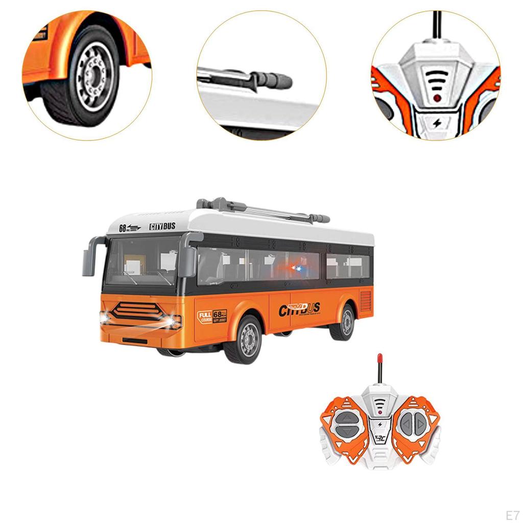 Городской автобус модель радиоуправляемая машина 1/30 4 канала классические радиоуправляемые транспортные средства детский подарок с огнями