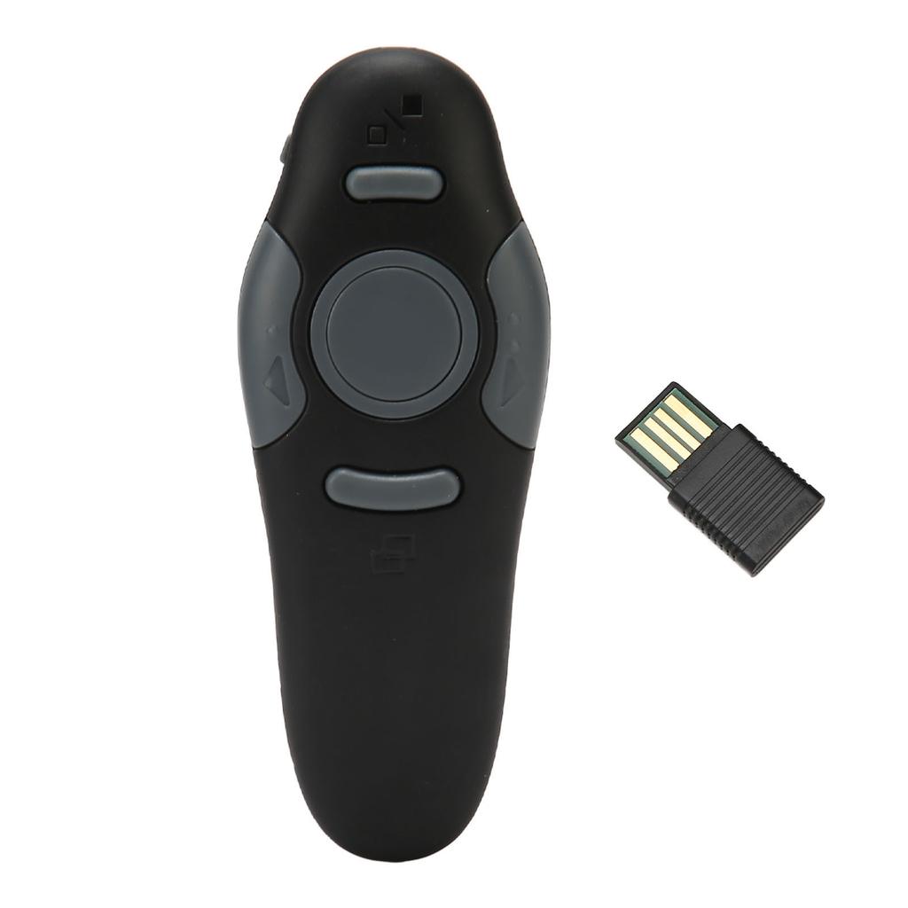 Presentation Clicker 2.4Ghz 49.2ft Control Range Plug and Play Frosted USB Presentation Clicker for