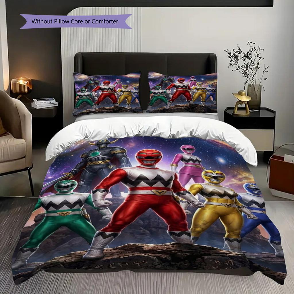 Power Rangers Space Force Bedding 1 Duvet Cover 2 Pillowcase Without Core Duvet Cover And Pillowcase Christmas Birthday Gift Bedding Set